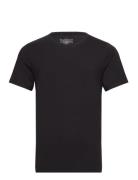 Crew-Neck Tencel Tops T-shirts Short-sleeved Black Bread & Boxers