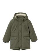 Nmmgodo Padded Long Jacket Lil Fôret Jakke Khaki Green Lil'Atelier