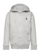 Dhm Bb Zip Hoodie Tops Sweat-shirts & Hoodies Hoodies Grey U.S. Polo A...