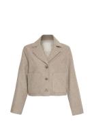 Mschbo Josia Short Jacket Ulljakke Jakke Beige MSCH Copenhagen