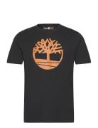 Kennebec River Tree Logo Short Sleeve Tee Black/Wheat Boot Tops T-shir...