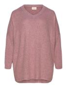 Wa-Sim Tops Knitwear Jumpers Pink Wasabiconcept