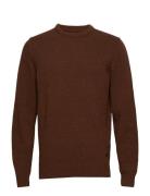 Barbour Essential Patch Crew Tops Knitwear Round Necks Brown Barbour