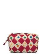 Harlequin Printed Quilted Pouch Bags Top Handle Bags Red Bobo Choses