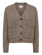 Nuzindi Short Cardigan Tops Knitwear Cardigans Brown Nümph