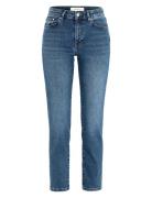 Nora St Wash Denim Bottoms Jeans Straight-regular Blue Newhouse