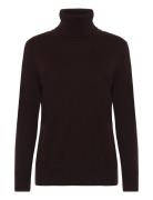 Wool & Cashmere Pullover Tops Knitwear Turtleneck Black Rosemunde