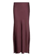 Skirt Mary Langt Skjørt Burgundy Lindex