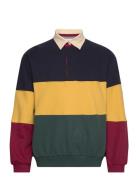 Sweat Color Block Heavy Rugger Tops Polos Long-sleeved Navy GANT