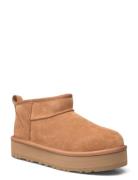 K Classic Ultra Mini Platform Vinterstøvletter Pull On Beige UGG