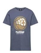 Hmlleo T-Shirt S/S Sport T-shirts Short-sleeved Blue Hummel