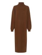 Manzigz Ls Dress Knelang Kjole Brown Gestuz