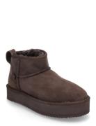 Rhbrisbane Shearling Plateau Boots Shoes Wintershoes Brown Rosemunde