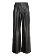 Hawine-1 Bottoms Trousers Leather Leggings-Bukser Black HUGO