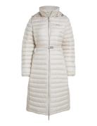 Lw Padded Smocking Midi Coat Fôret Kåpe Cream Calvin Klein