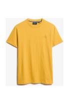 Essential Logo Emb Tee Tops T-shirts Short-sleeved Yellow Superdry