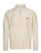 Elliot Half Zip Tops Sweat-shirts & Hoodies Sweat-shirts Cream Clean C...