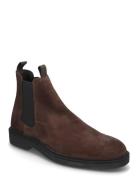 Biaerik Chelsea Boot Oily Suede# Støvletter Chelsea Boot Brown Bianco