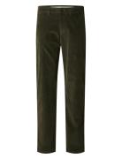 Slh196-Straight Miles Cord Pants W Noos Bottoms Trousers Chinos Green ...