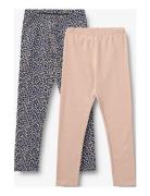 2 Leggings Jules Bottoms Leggings Multi/patterned Wheat