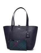 Faux Pebble Grain-Rvrsble Tote-Tte- Shopper Veske Blue Lauren Ralph La...