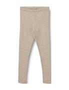 Rib Leggings Maddy Bottoms Leggings Beige Wheat