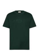 Reg Tonal Shield Ss T-Shirt Tops T-shirts Short-sleeved Green GANT