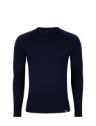 Men's Merino Long Sleeved Shirt Tops T-shirts Long-sleeved Navy Danish...