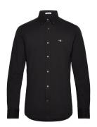 Reg Jersey Pique Shirt Tops Shirts Casual Black GANT