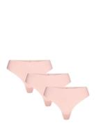 3 Pack Thong Stringtruse Undertøy Pink Calvin Klein