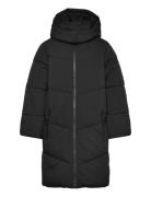 Long Puffer Jacket Fôret Jakke Black Tom Tailor