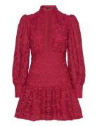 Remy Lace Dress Kort Kjole Red Bardot