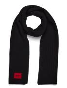 Saffa_Scarf Accessories Scarves Winter Scarves Black HUGO