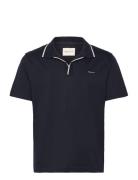 Tipping Collar Polo Tops Polos Short-sleeved Navy GANT