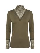 Sc-Marica Tops T-shirts & Tops Long-sleeved Khaki Green Soyaconcept