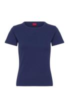 Deloris Tops T-shirts & Tops Short-sleeved Navy HUGO