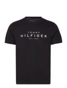 Big Hilfiger Tee Tops T-shirts Short-sleeved Black Tommy Hilfiger