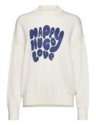 Sidara_B Tops Knitwear Jumpers White HUGO BLUE