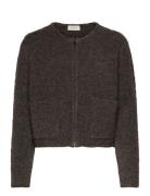 Filine Knit Cardigan Tops Knitwear Cardigans Brown NORR