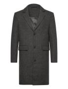 Slhjamie Coat Jkt Ullfrakk Frakk Grey Selected Homme