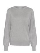 Kal Knit Pullover Tops Knitwear Jumpers Grey Kaffe