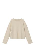 Nmfrikka Ls Rlx Top Tops T-shirts Long-sleeved T-shirts Beige Name It