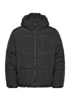 Puffer Jacket Fôret Jakke Black Weekday