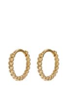 The Mini Continuous Beaded Huggies-Gold Accessories Jewellery Earrings...