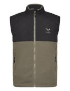 Carter Fleece Mix Vest Vest Khaki Green Fat Moose