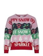 Visnow L/S Christmas Knit/Ka Tops Knitwear Jumpers Multi/patterned Vil...