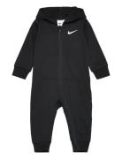 Nike Baby Essentials Hooded Coverall Langermet Bodysuit Black Nike