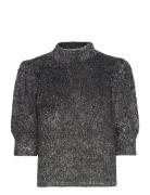 Msbritney Knit T-Shirt Tops Knitwear Jumpers Silver Minus