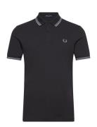 Twin Tipped Fp Shirt Tops Polos Short-sleeved Black Fred Perry