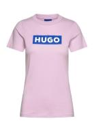 Classic Tee_B Tops T-shirts & Tops Short-sleeved Pink HUGO BLUE